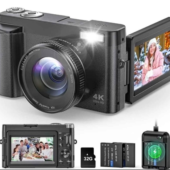 4K Ultra HD Black Digital Camera